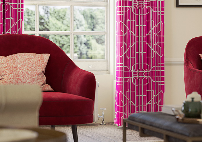 Bamboo Brights, Cerise - Made To Measure Curtains - Image 5